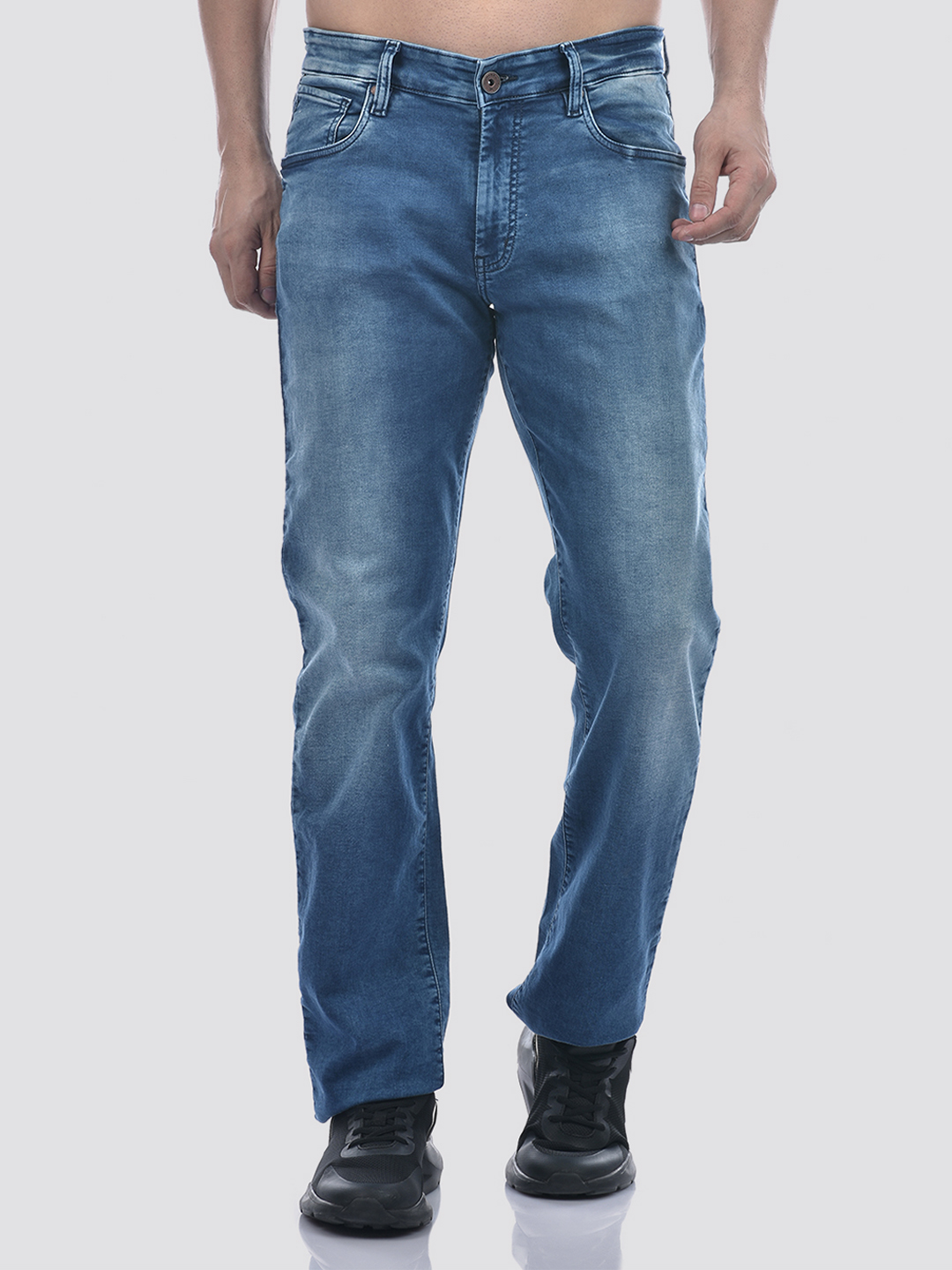 Numero Uno Men Blue Washed Regular Fit Sustainable Jeans